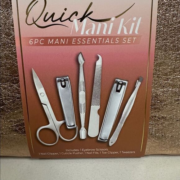 BEAUTY EVOLVED Silver Tone 7 Piece Manicure Pedi Set Travel Pouch Included - Picture 2 of 8